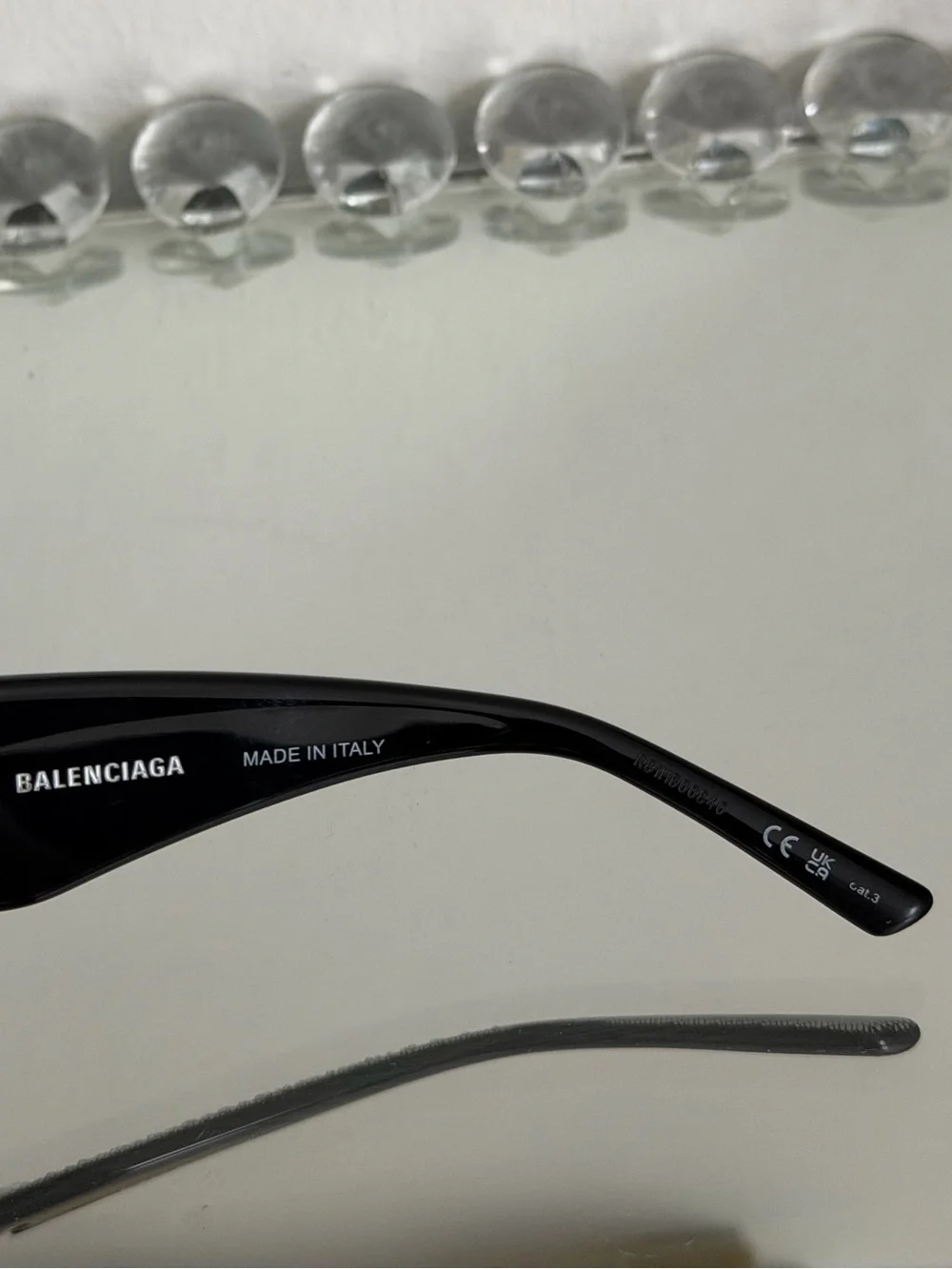 Balenciaga Rectangle Mirror B Acetate Sunglasses
